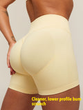 Gymshark Lift Seamless 2.0 Mid-Rise Shorts — Butter Yellow — 3