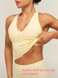 Gymshark Lift Seamless Tank with Shelf — Butter Yellow — 3