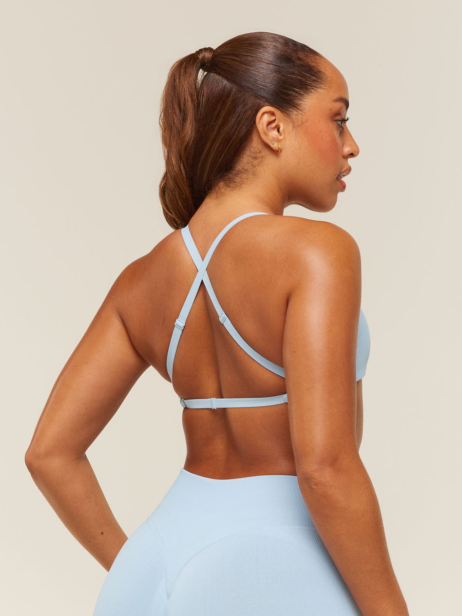 Gymshark Lift Seamless 2.0 Sports Bra — Chilled Blue — 2