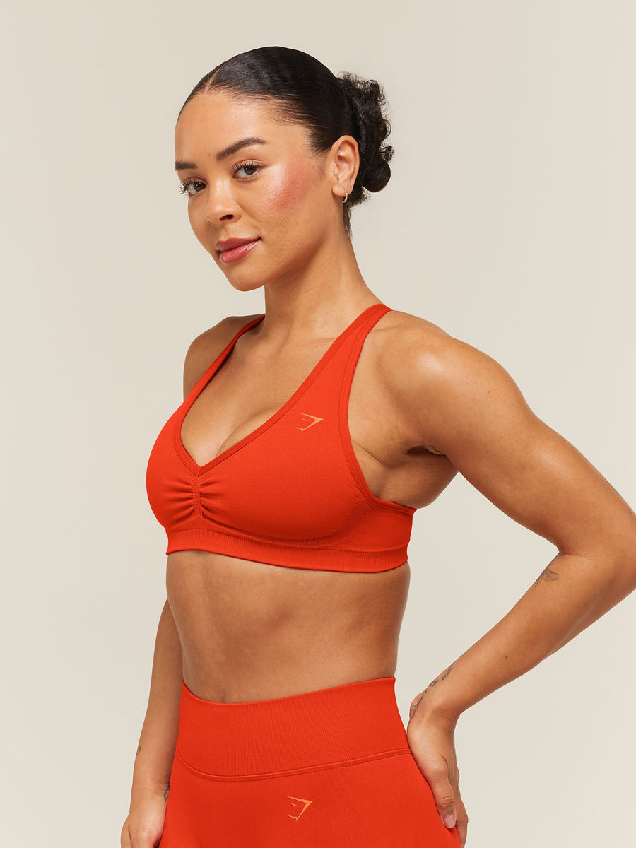 Gymshark Lift Seamless Sports Bra — Bold Orange — 5