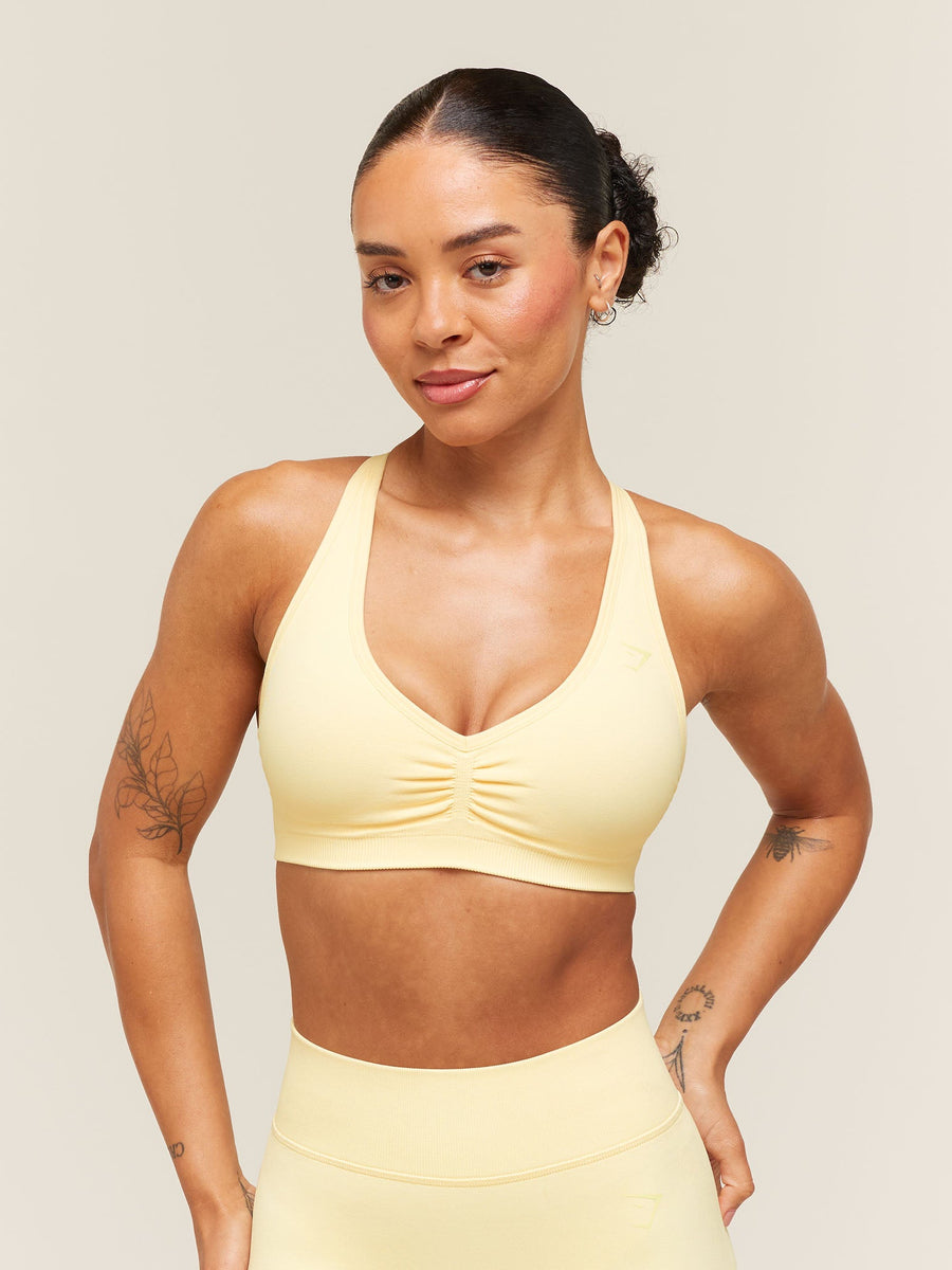 Gymshark Lift Seamless Sports Bra — Butter Yellow — 1
