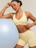 Gymshark Lift Seamless Sports Bra — Butter Yellow — 6