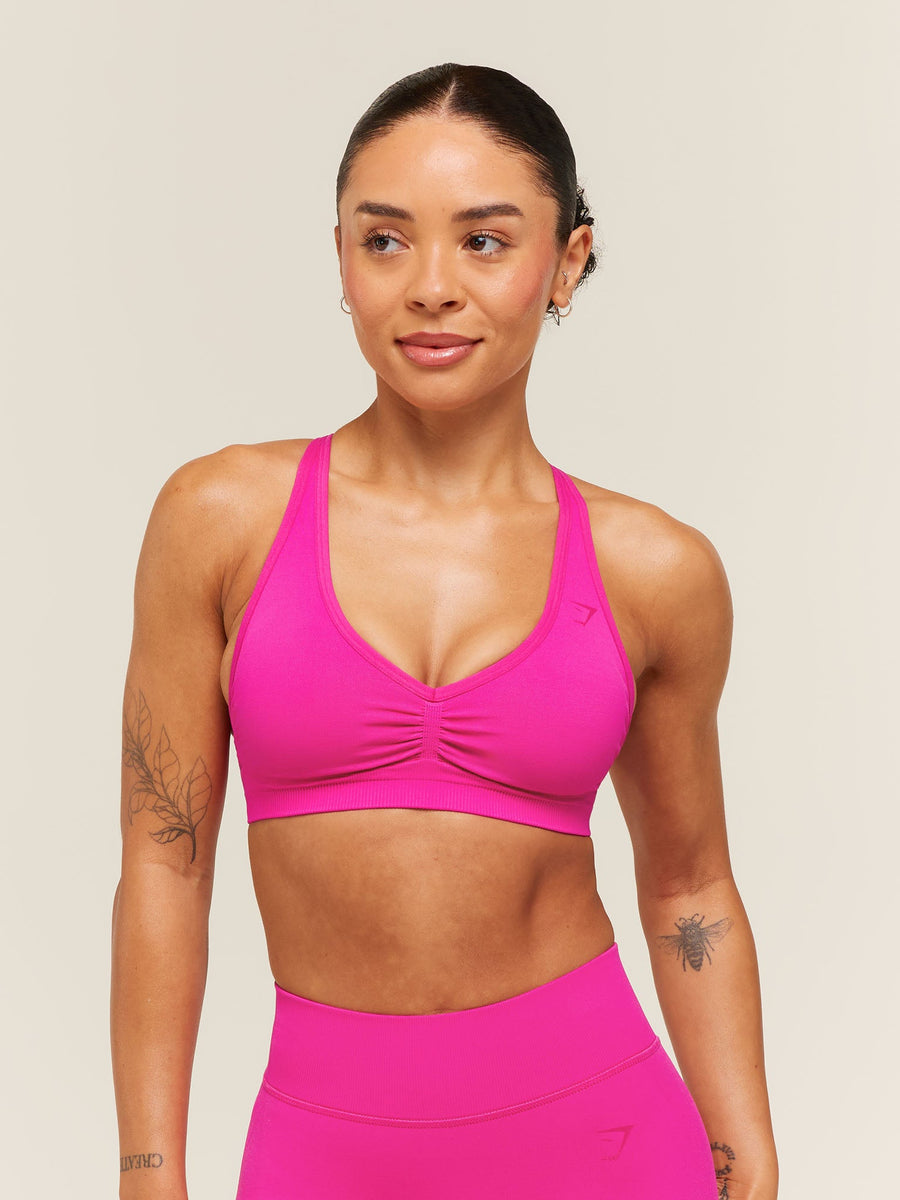 Gymshark Lift Seamless Sports Bra — Super-Set Pink — 1