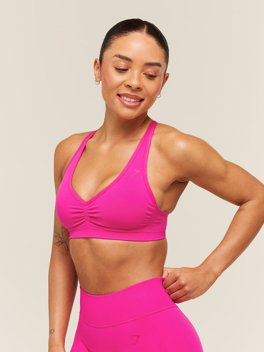 Gymshark Lift Seamless Sports Bra — Super-Set Pink — 4