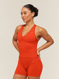 Gymshark Lift Seamless Tank with Shelf — Bold Orange — 4