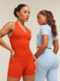 Gymshark Lift Seamless Tank with Shelf — Bold Orange — 5