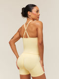 Gymshark Lift Seamless Tank with Shelf — Butter Yellow — 2