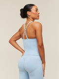 Gymshark Lift Seamless Tank with Shelf — Chilled Blue — 2
