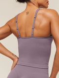 Gymshark Lift Seamless Tank with Shelf — Dusk Purple — 6