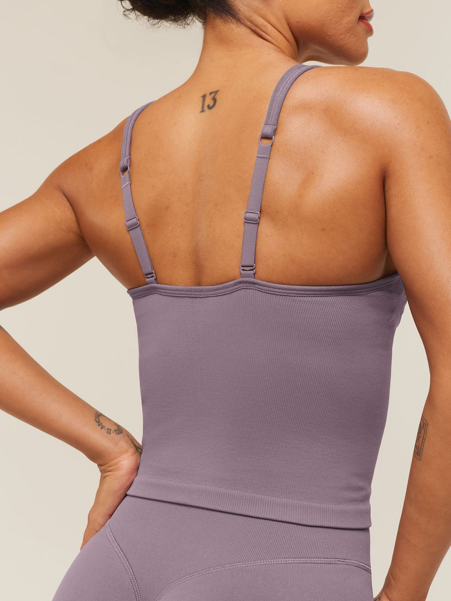 Gymshark Lift Seamless Tank with Shelf — Dusk Purple — 6