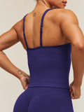 Gymshark Lift Seamless Tank with Shelf — Indigo Purple — 6