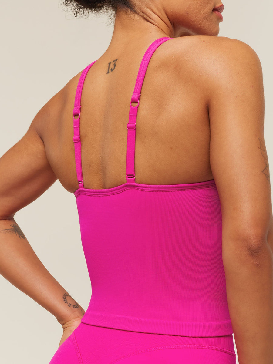 Gymshark Lift Seamless Tank with Shelf — Super-Set Pink — 6