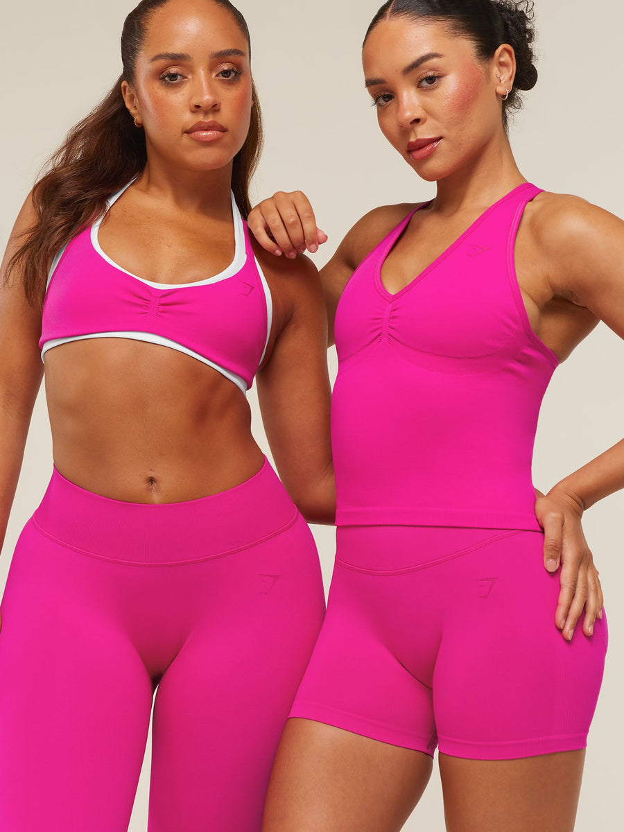 Gymshark Lift Seamless Tank with Shelf — Super-Set Pink — 5