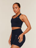 Gymshark Lift Seamless Midi Tank With Shelf — Midnight Blue/Black Marl — 3