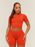 Gymshark Lift Seamless Short Sleeve Top — Bold Orange — 1