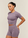 Gymshark Lift Seamless Short Sleeve Top — Dusk Purple — 2