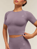 Gymshark Lift Seamless Short Sleeve Top — Dusk Purple — 5