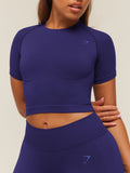 Gymshark Lift Seamless Short Sleeve Top — Indigo Purple — 5