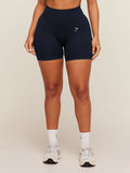 Gymshark Lift Seamless High-Rise Shorts — Midnight Blue/Black Marl — 1