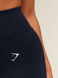 Gymshark Lift Seamless High-Rise Shorts — Midnight Blue/Black Marl — 5