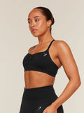 Gymshark Lift Seamless Sports Bra — Black/Black Marl — 3