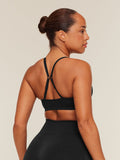 Gymshark Lift Seamless Sports Bra — Black/Black Marl — 2