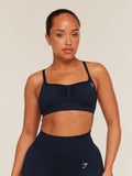 Gymshark Lift Seamless Sports Bra — Midnight Blue/Black Marl — 1