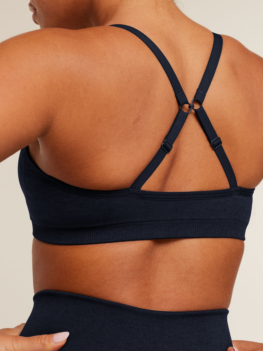 Gymshark Lift Seamless Sports Bra — Midnight Blue/Black Marl — 5
