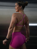 Gymshark Lift Seamless 2.0 Mid-Rise Shorts — Super-Set Pink — 8
