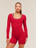 Gymshark Lifting Dipped Waistband All-In-One — Carmine Red — 2