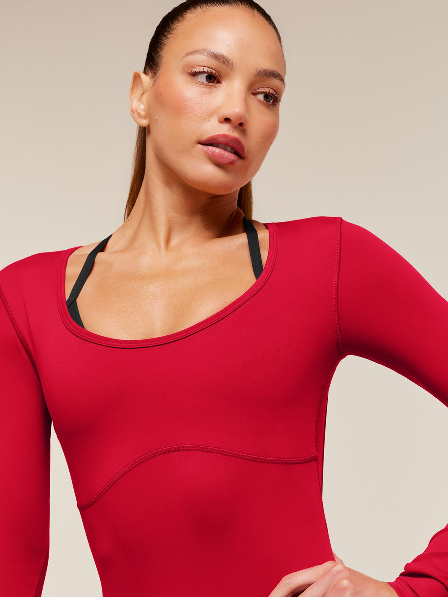 Gymshark Lifting Dipped Waistband All-In-One — Carmine Red — 7