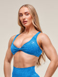 Gymshark Adapt Animal X Whitney Seamless Twist Front Bra — Barbell Blue/Gentle Blue — 5