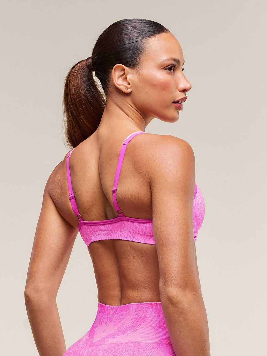 Gymshark Adapt Animal X Whitney Seamless Twist Front Bra — Sour Pink/Vibrant Pink — 3