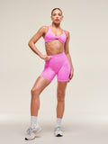 Gymshark Adapt Animal X Whitney Seamless Twist Front Bra — Sour Pink/Vibrant Pink — 6