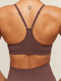 Gymshark Everyday Seamless Racerback Sports Bra — Espresso Brown — 7