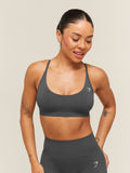 Gymshark Everyday Seamless Racerback Sports Bra — Onyx Grey — 1