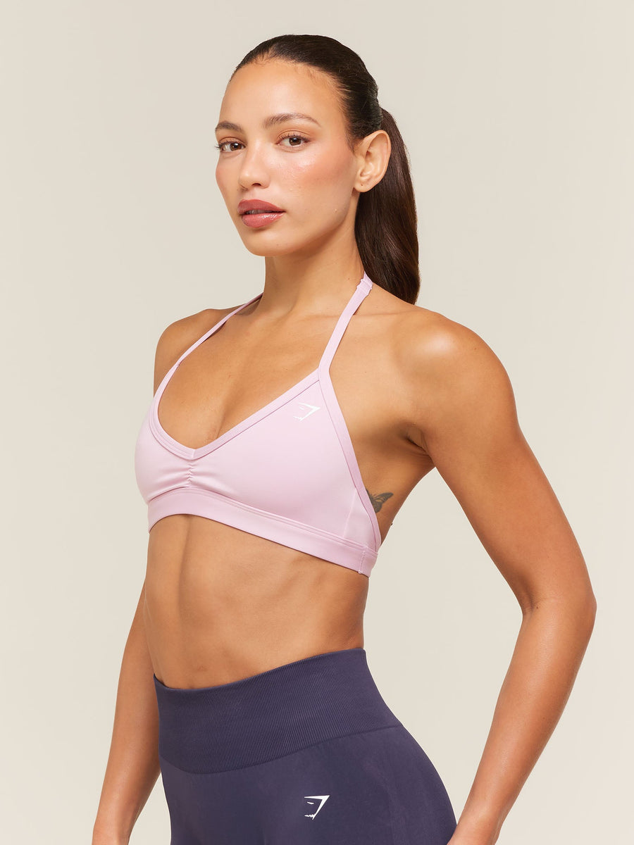 Gymshark Light Support Minimal Halterneck Bra — Haze Pink — 3