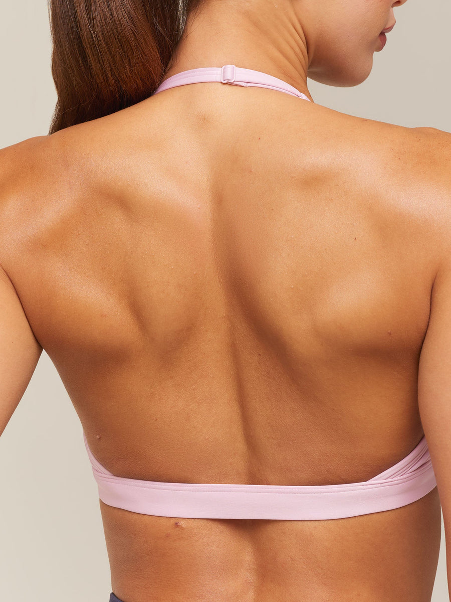 Gymshark Light Support Minimal Halterneck Bra — Haze Pink — 5