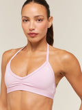 Gymshark Light Support Minimal Halterneck Bra — Haze Pink — 6