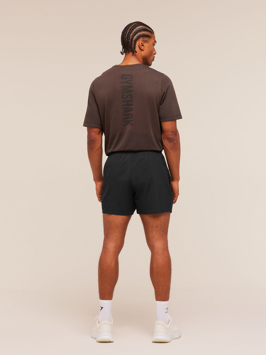 Gymshark Lightweight Seamless T-Shirt — Espresso Brown/Marl — 4