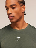 Gymshark Lightweight Seamless T-Shirt — Strength Green/Marl — 6