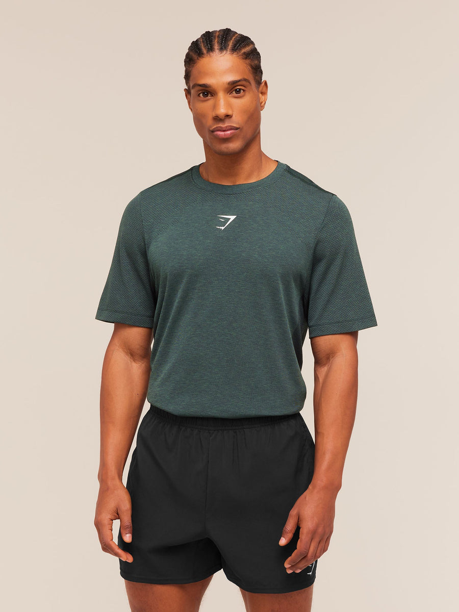 Gymshark Lightweight Seamless T-Shirt — Tactical Teal/Marl — 1