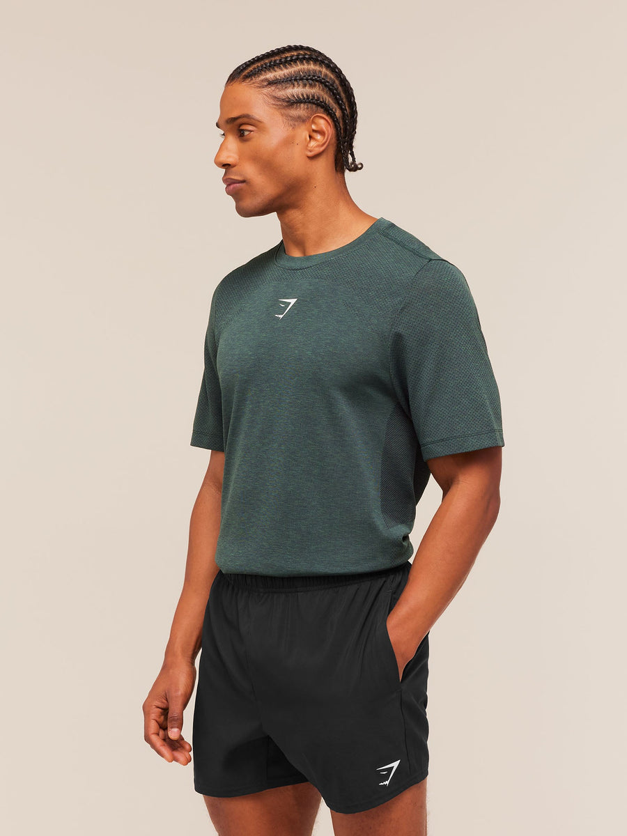 Gymshark Lightweight Seamless T-Shirt — Tactical Teal/Marl — 3