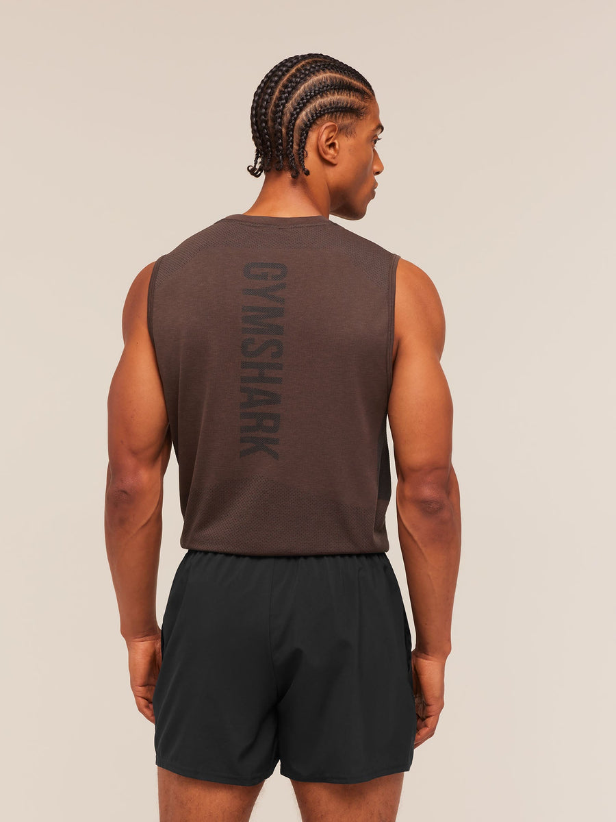 Gymshark Lightweight Seamless Tank — Espresso Brown/Marl — 2