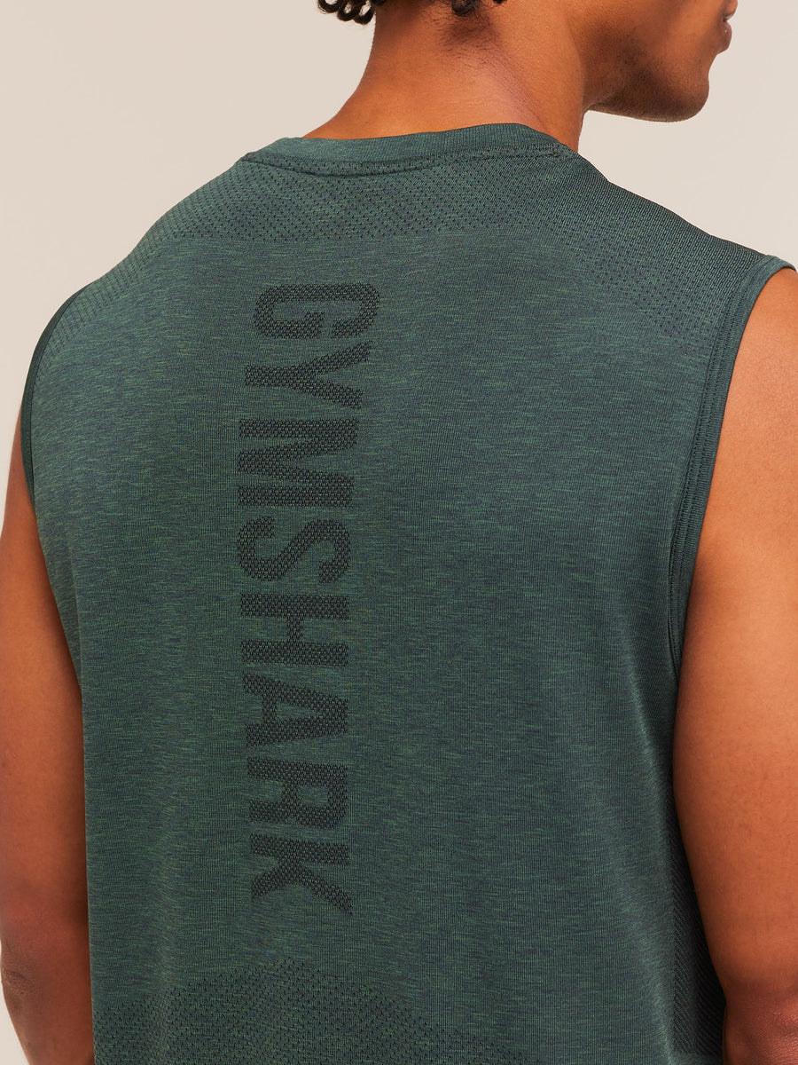 Gymshark Lightweight Seamless Tank — Tactical Teal/Marl — 5