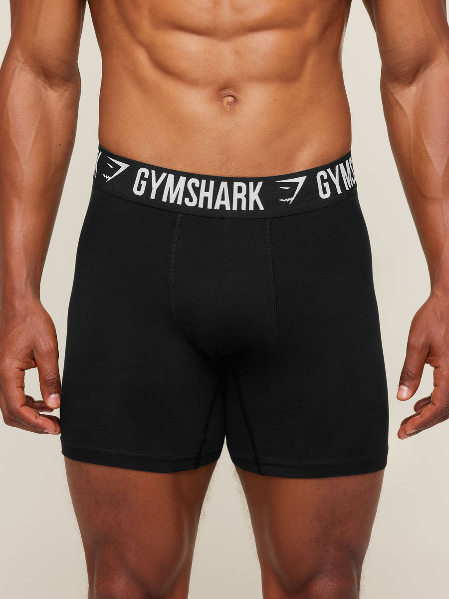 Gymshark Long Boxer Brief 3PK — Black — 1