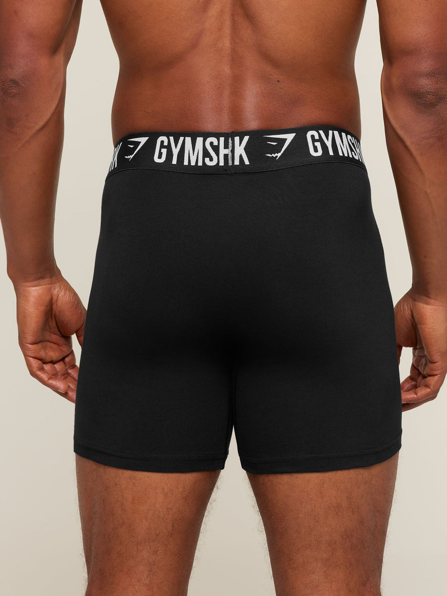 Gymshark Long Boxer Brief 3PK — Black — 2