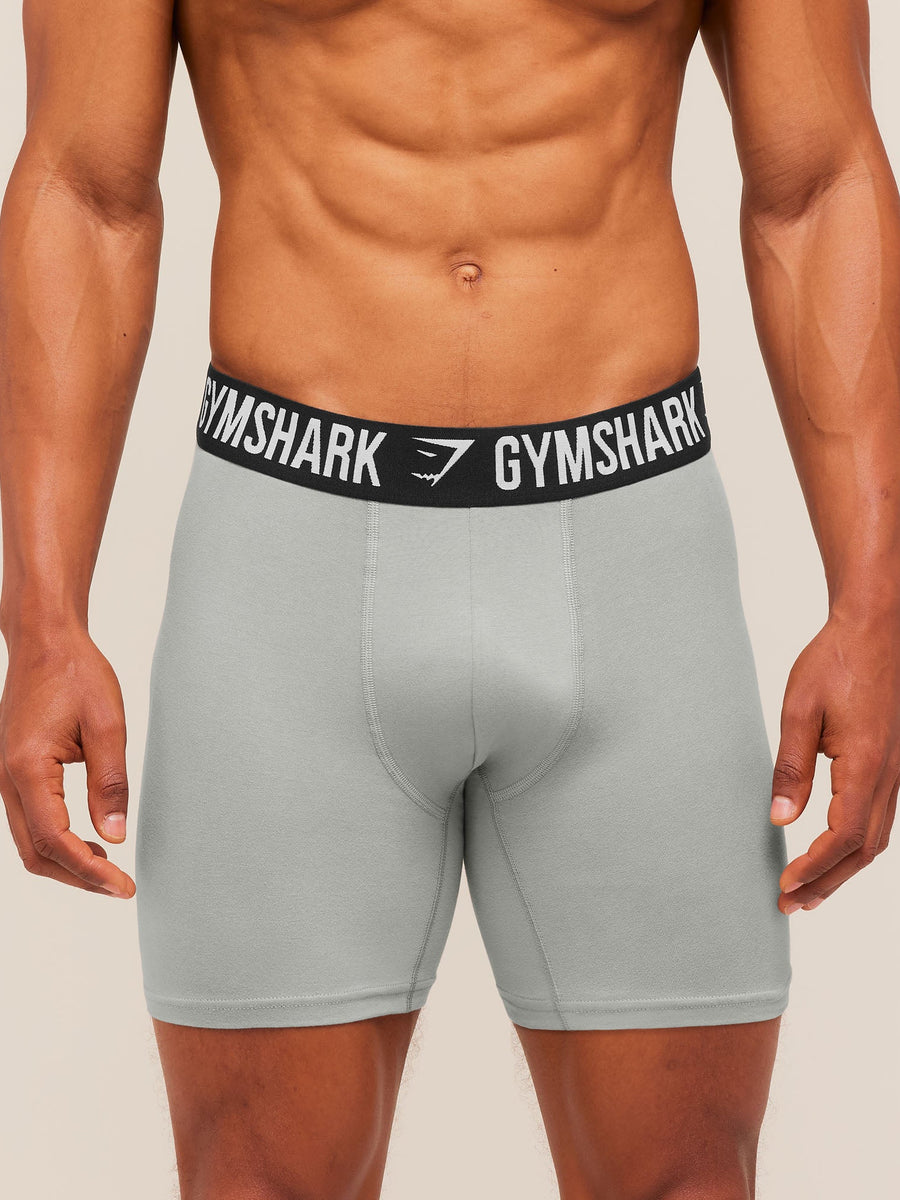 Gymshark Long Boxer Brief 3PK — Smokey Grey — 1