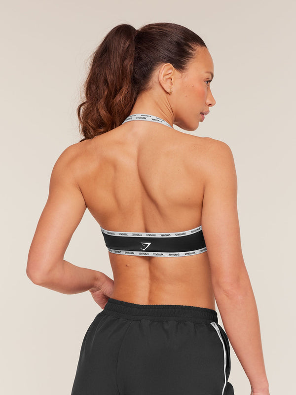 Gymshark Micro Logo Clasp Minimal Bra — Black