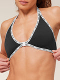 Gymshark Micro Logo Clasp Minimal Bra — Black — 6